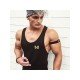  Men's Fitness Training Muscle Letter Printing Tanks