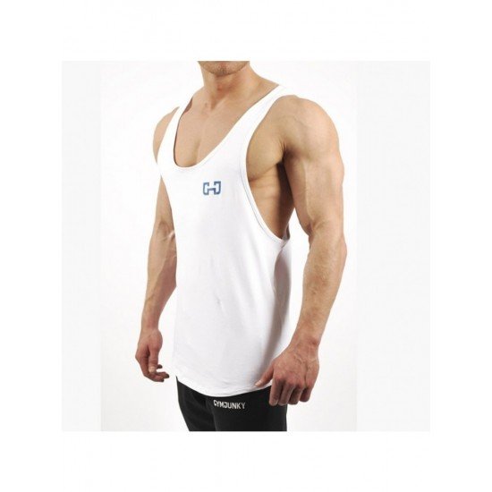  Men's Fitness Training Muscle Letter Printing Tanks