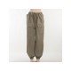 Wide Leg Solid Pocket Cargo Trouser Pants