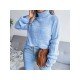  Casual High Neck Pure Color Women's Sweater