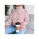  Casual High Neck Pure Color Women's Sweater