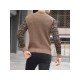  Autumn Men's Printed Knitting Colorblock Sweater