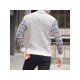  Autumn Men's Printed Knitting Colorblock Sweater