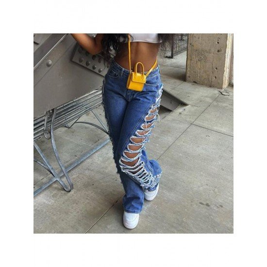  2022 Street Stylish Ripped Casual Denim Jeans