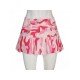  2022 Summer Pink Camouflage Pleated Girl Skirt