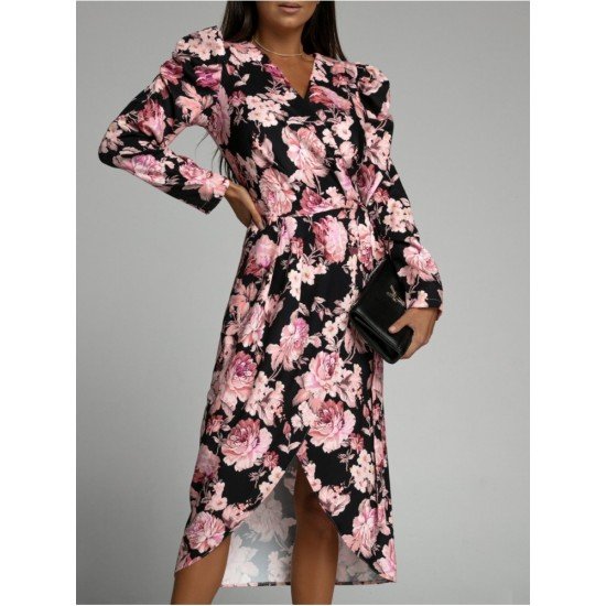 Bohemian Floral Puff Sleeve Ladies Dresses