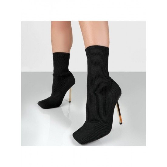 Women Solid Stiletto High Boots 