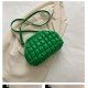  Korean Style Bubble PU Ruched Shoulder Bags