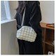  Korean Style Bubble PU Ruched Shoulder Bags