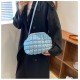  Korean Style Bubble PU Ruched Shoulder Bags