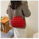  Korean Style Bubble PU Ruched Shoulder Bags