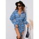  Casual Plaid Women's Long Sleeve Dress