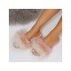  2022 Contrast Color Fur Slippers For Women