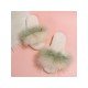  2022 Contrast Color Fur Slippers For Women