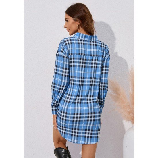  Casual Plaid Women's Long Sleeve Dress