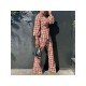  Casual Lantern Neck Plaid Women's Two-Piece Set