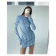 Fall Patchwork Long Sleeve Short Dress