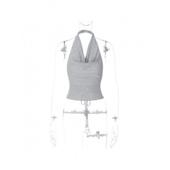  Sexy Halter Backless Strap Women's Crop Vest