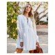  Pure Color Loose Women's Long Sleeve Dress