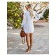  Pure Color Loose Women's Long Sleeve Dress