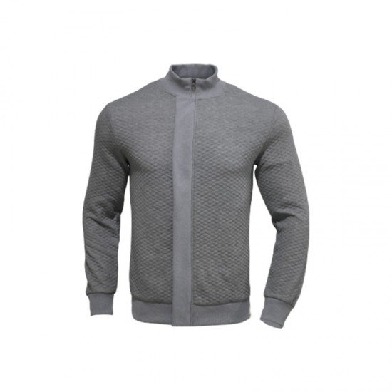  Pure Color Zipper Men's Casual Sweater