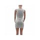  Fashion Summer U Neck Sequins Sleeveless Dress