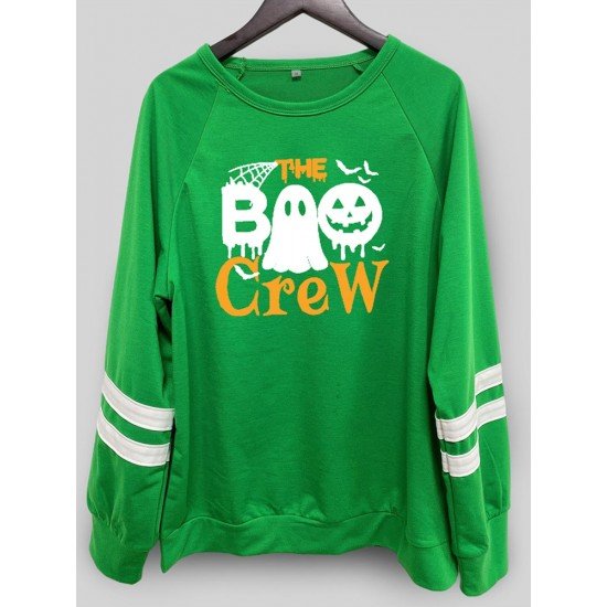 Halloween Printed Crew Neck Sweatshirts