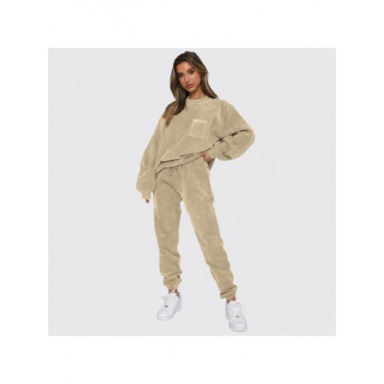  Corduroy Pure Color Casual Women's Trouser Suit