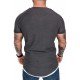  Men's Casual Sports Solid Ruched Short Sleeve T-Shirt