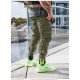  Pure Color Zipper Men's Casual Pants