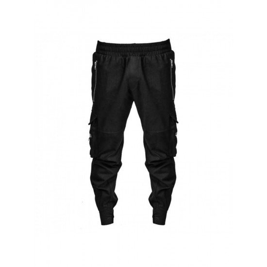  Pure Color Zipper Men's Casual Pants