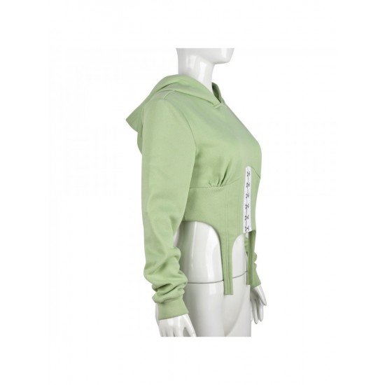 Designer Patchwork Ladies Cropped Hoodies Tops