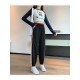  Loose Versatile Striped Women's Long Pants