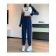  Loose Versatile Striped Women's Long Pants