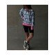  2022 Round Neck Loose Letter Contrast Color Sweater