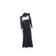 Sexy Black Cut Out Halter Maxi Dresses