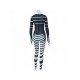  Fashion Tight Hollowed Out Striped Women's Jumpsuit