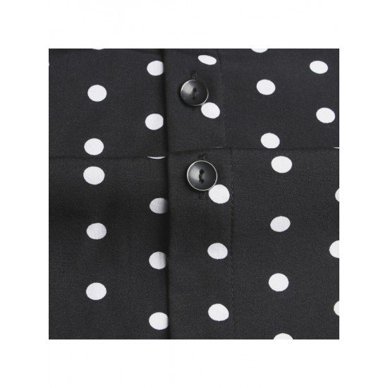 Fall Black Dots Long Sleeve Shirts For Men