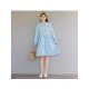 Cute Loose Doll Collar Long Sleeve Knee Length Dress