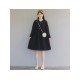 Cute Loose Doll Collar Long Sleeve Knee Length Dress