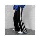  Loose Casual Split Hem Contrast Color Long Pants