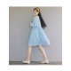 Cute Loose Doll Collar Long Sleeve Knee Length Dress