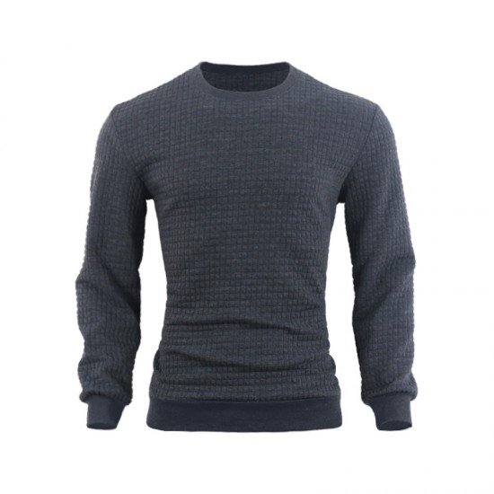  Casual Round Neck Men's Long Sleeve Top