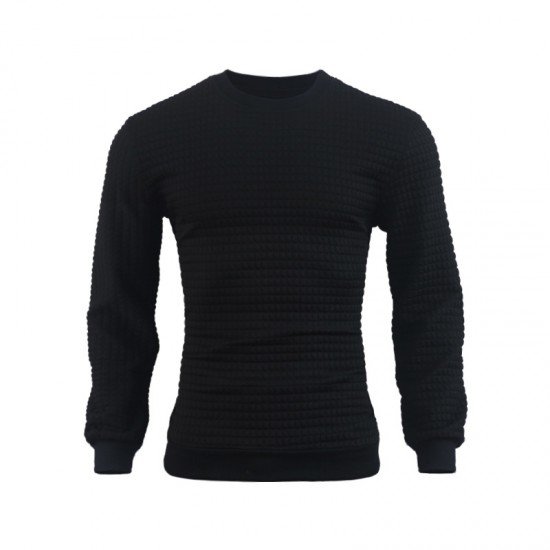  Casual Round Neck Men's Long Sleeve Top