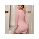  Business Style Pure Color Women's Long Sleeve Dress