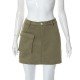  2022 New Summer Khaki Short Skirts