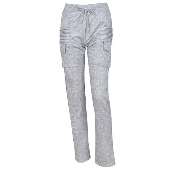 Ruched Solid Drawstring Women Long Pant Trousers