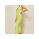 Ladies Backless Sleeveless V Neck Summer Dress