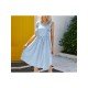  Pure Color Round Neck Women's Sleeveless Dress