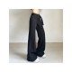 Black Flare Pant Trousers For Ladies